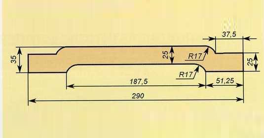 Чертеж жесткого ламбрекена