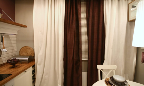 Шторы из двух цветов