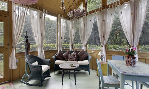 Шторы на веранде