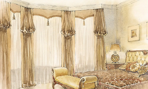 Шторы с напусками