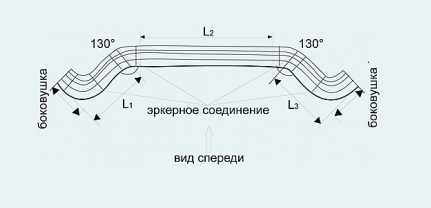 Вариант сборки карниза