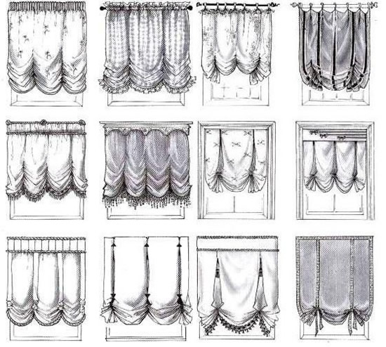 Разновидности французских штор