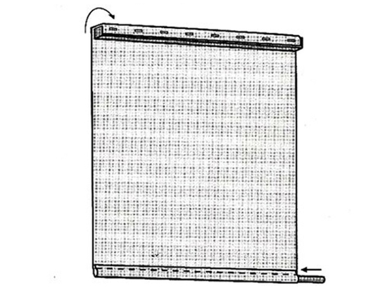 Вставка утяжелителя в прошитую ткань