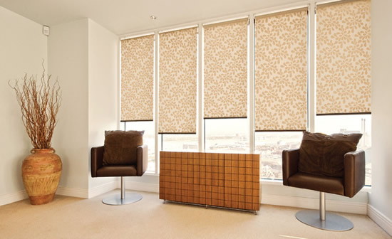 Комната с рулонными шторами