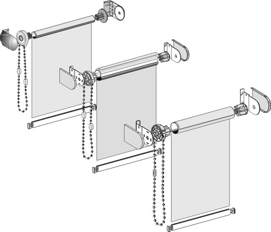 Схема крепления рулонной конструкции