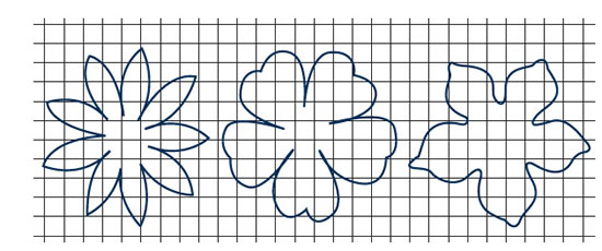 Трафареты цветов из бумаги для украшения штор