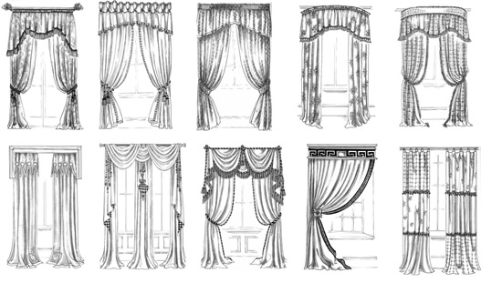 Варианты декорирования занавесок